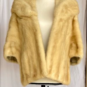 The House of Kudra Furs Oleg Cassini coat fawn vintage small